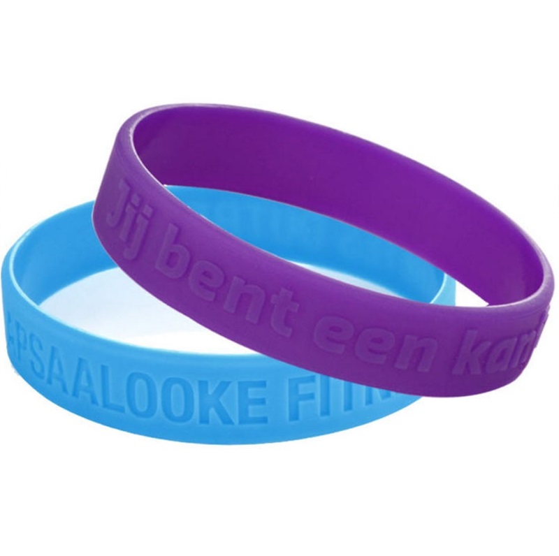 Debossed logo silicon wristband                                                                                                                                                                         