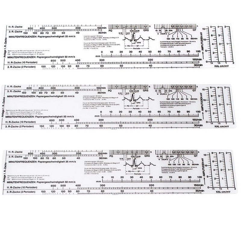 Transparent PVC Ecg Ruler