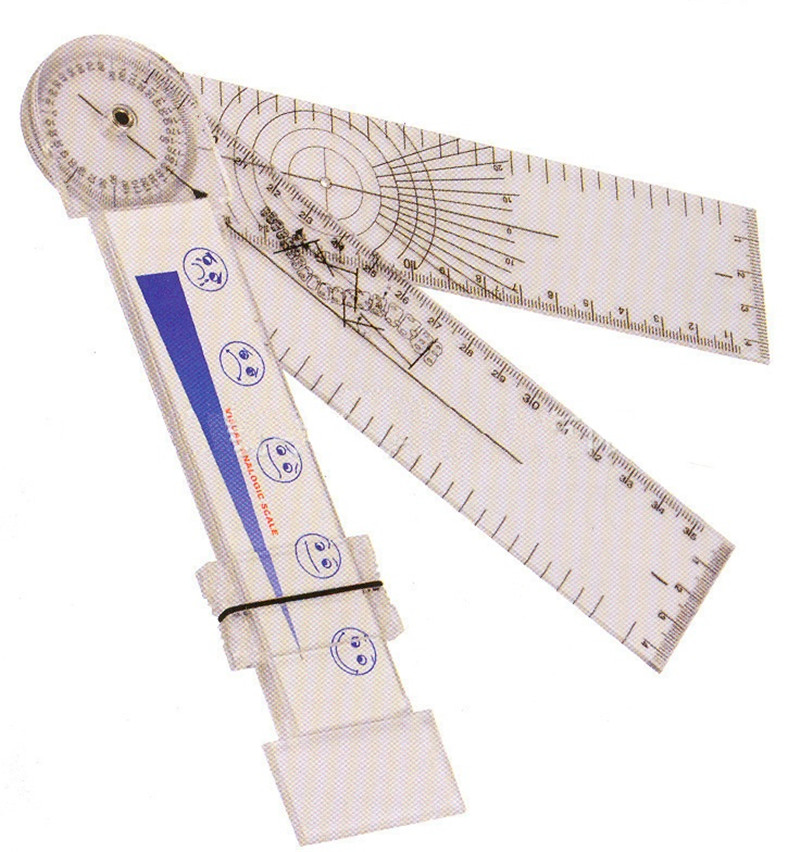 Plastic Medical Goniometer With Pain Scale Ruler