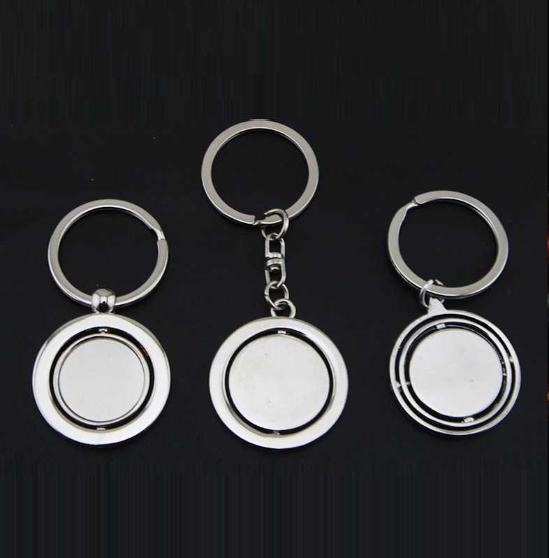 Rotating double-sided Metal keychain  series
