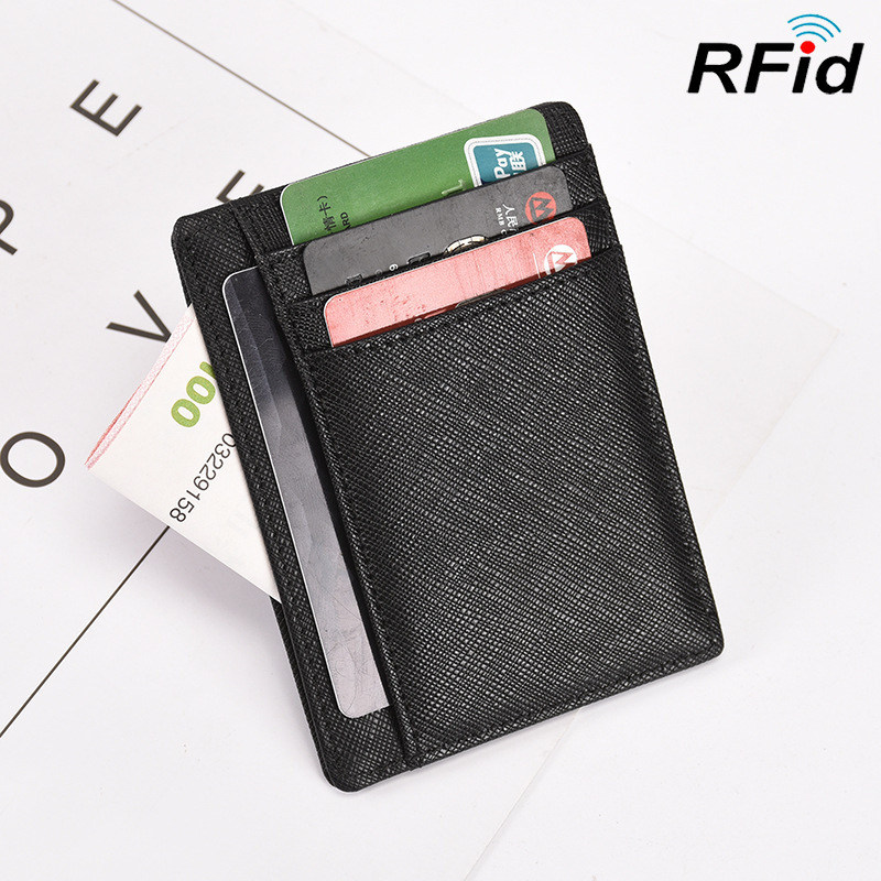  PU leather RFID protected card holder 
