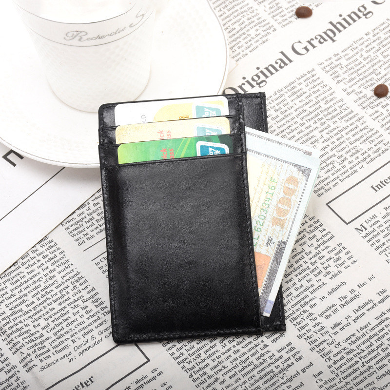 Full Grain Cow Leather  RFID protected card holder  