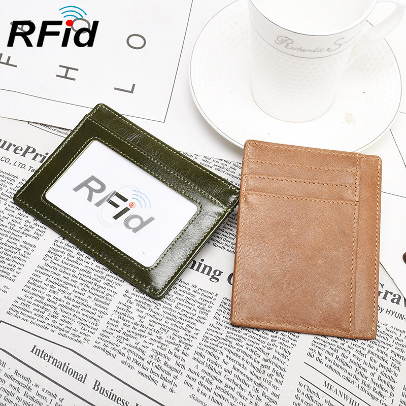  Full grain cow leather  RFID protected card holder
