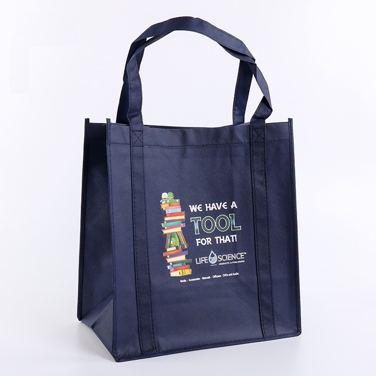 One side Heat transfer printing Laminated Non-woven Tote Shopping Bag 