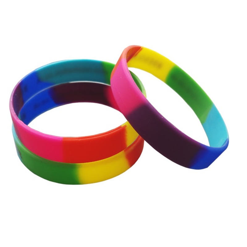 Mixed color  silicon wristband