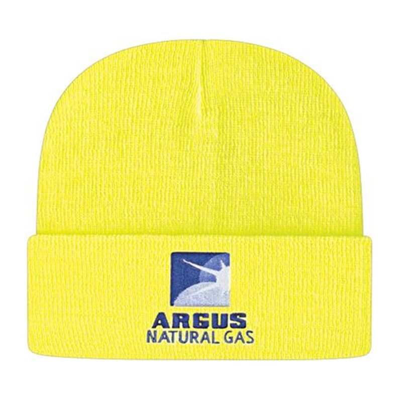 Silkscreen printing logo Knit Cap with Cuff for promotion      