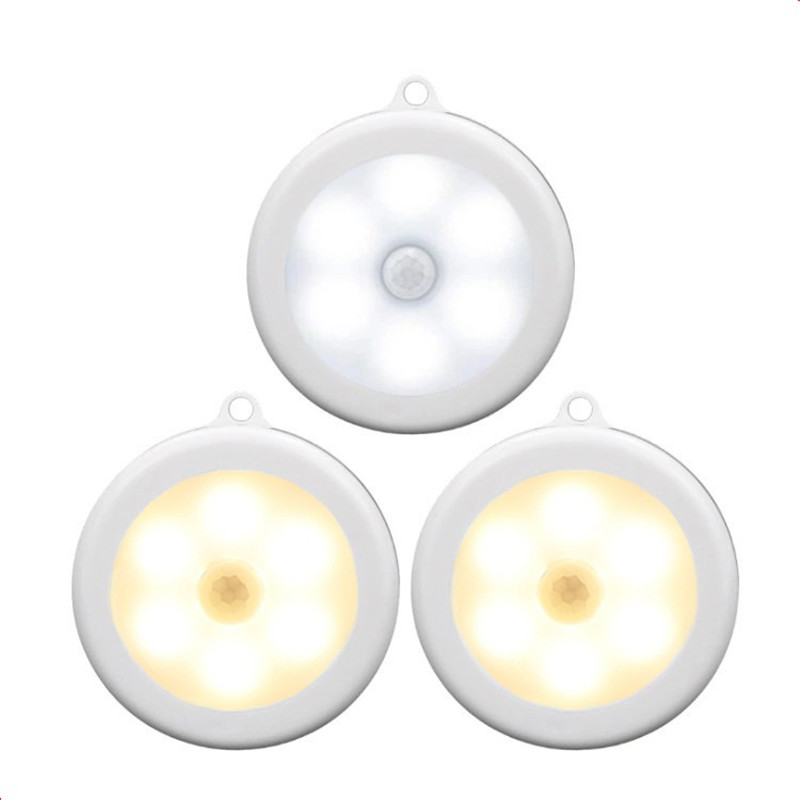 Round shape 6 LED sensor light         