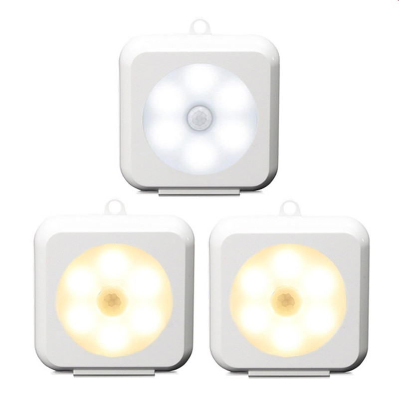 Squared shape 6 LED sensor light      