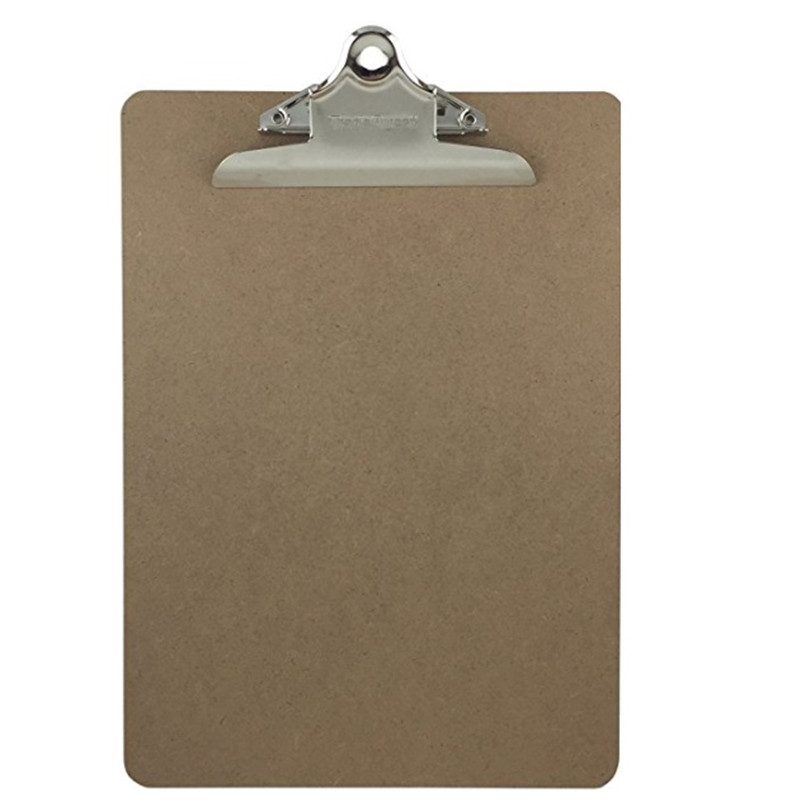 Letter Size MDF Clipboard With Butterfly Clip 9'' x 12.5'' Hardboard 