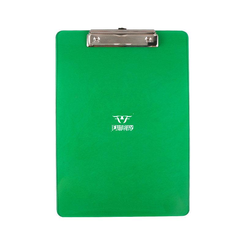 Transparent Surface Plastic Clipboard with Low-profile clip