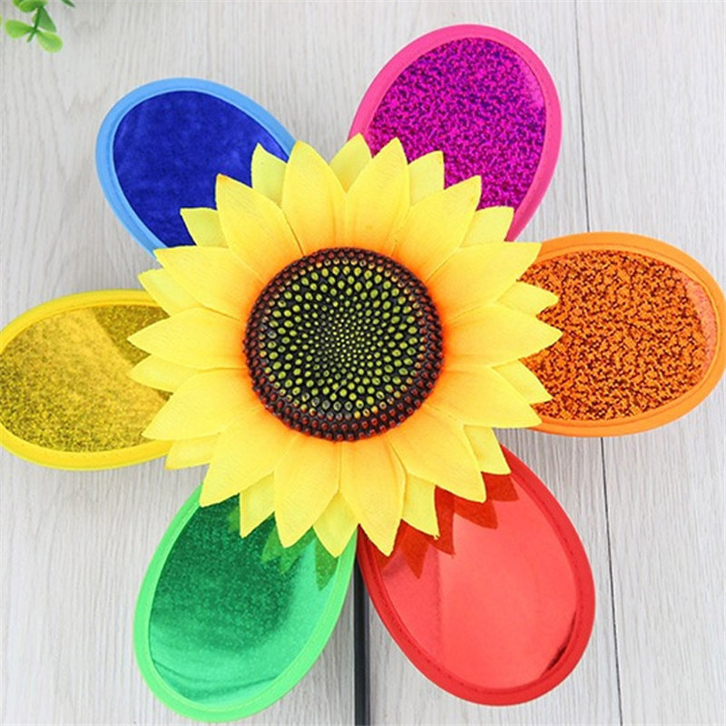 Colorful sunflower Kids Toy Windmills
