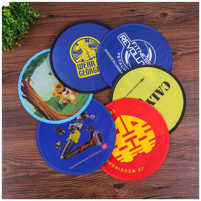  polyester foldable flying disc with a pouch 