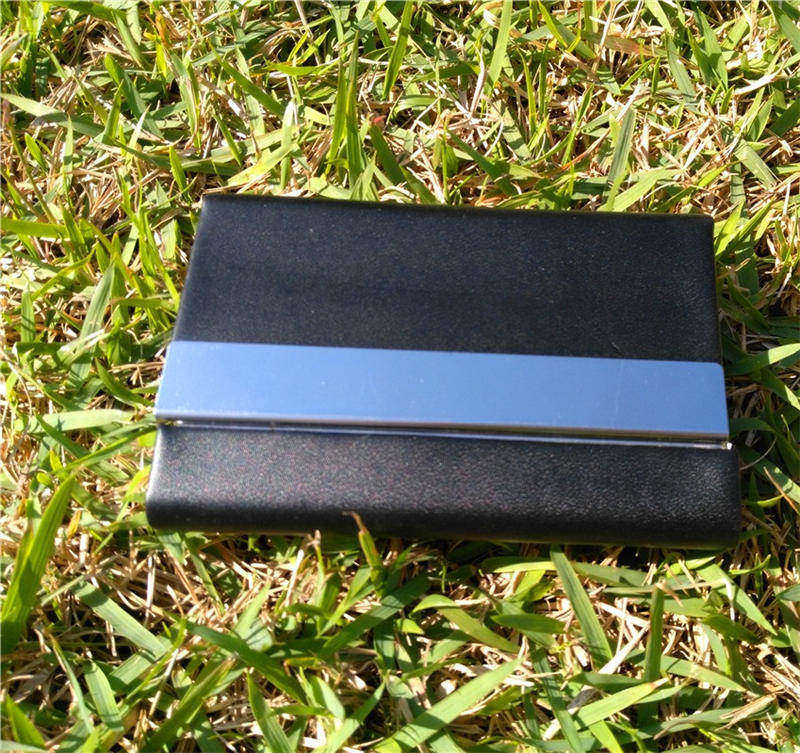  Leather Metal Business Card Holder