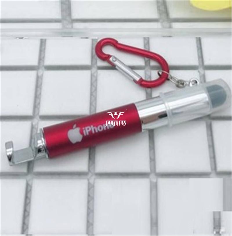 LED flashlight ballpoint pen with phone holder and Carabiner 