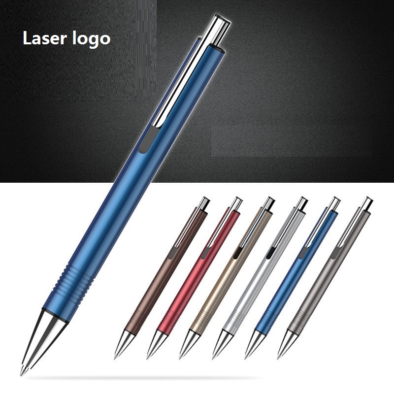 Custom laser Logo Click Gift Advertising Metal Ball pen ballpoint pen