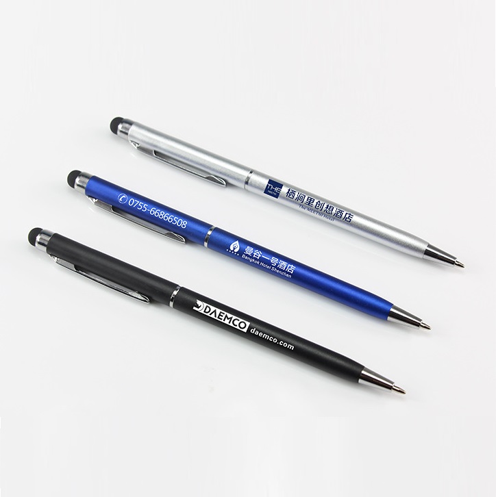 Advertising Metal Ball pen ballpoint pen with Touch Screen Stylus