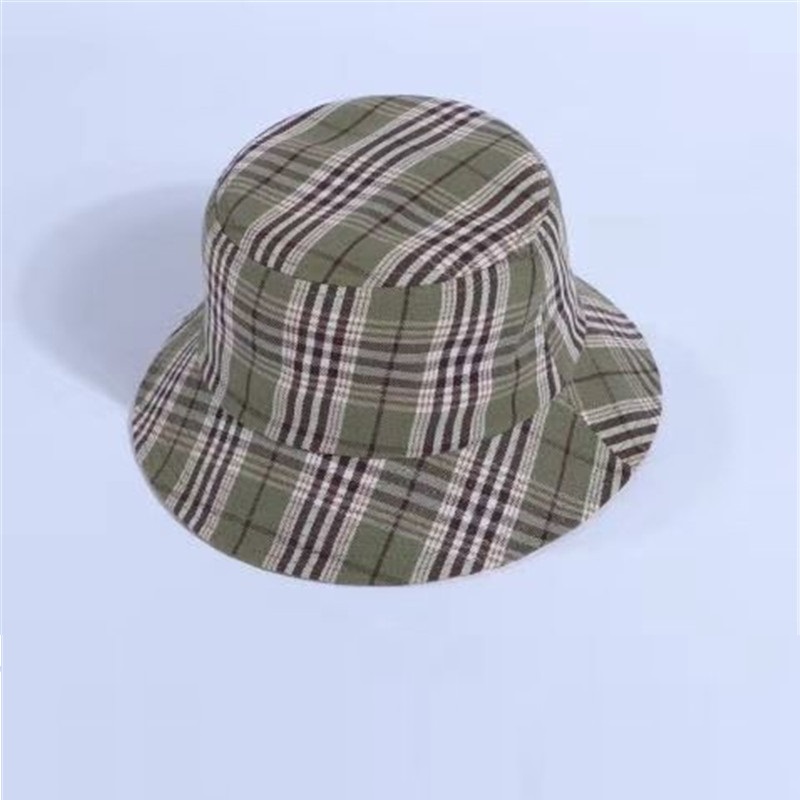 Check gingham Summer hats  fishing hats beach sun cap 